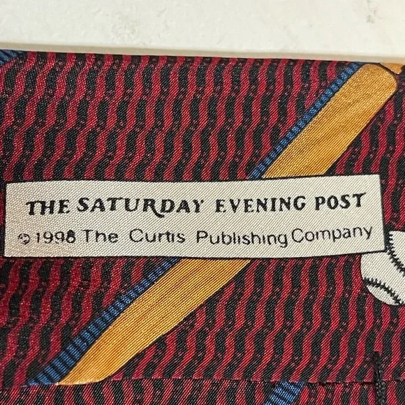 THREE VINTAGE TIES INCLUDING SATURDAY EVENING POST - Picture 8 of 15